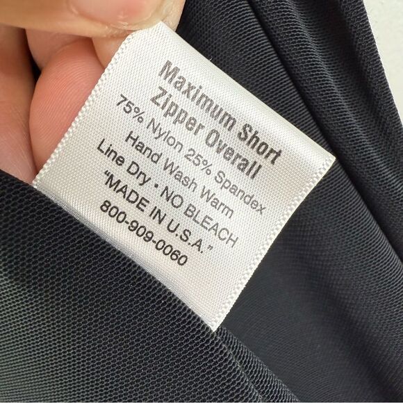 HK Maximum Zipper Short Overall Garment in Black Size Large SKU #: MZS-BL - Picture 8 of 9